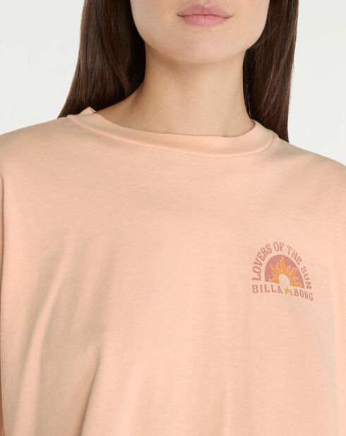 T-Shirt Lover of the Sun boxy rose clair